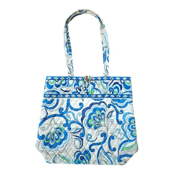 Vera Bradley Handbags - Vera Bradly Shoulder bag Blue Tote Blue White  13x15